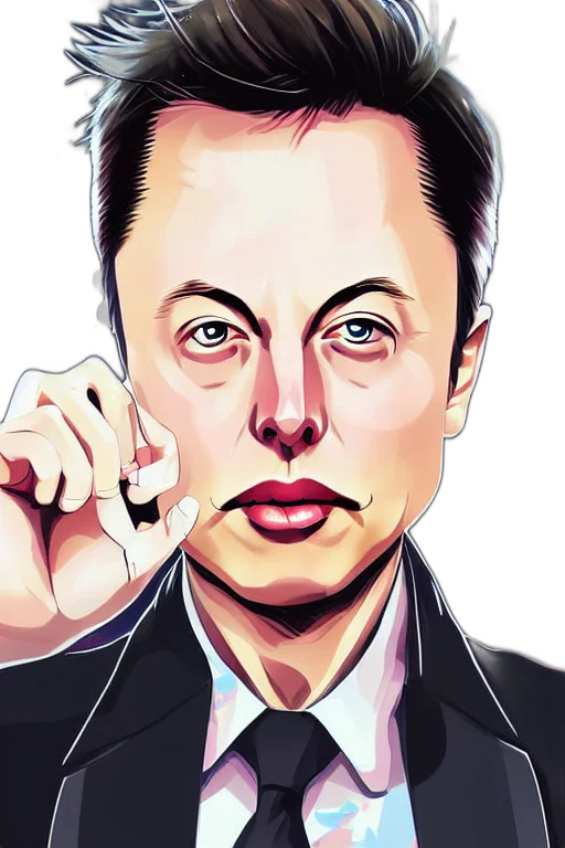 face, cartoon, comic book art, photorealistic transparent PNG cut-out
