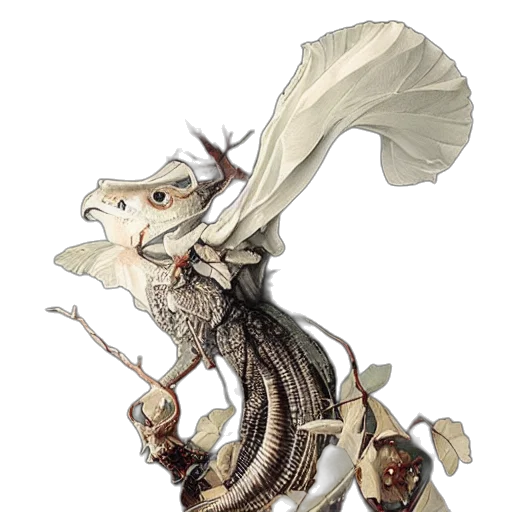 dragon, creature, animal, staff transparent PNG cut-out