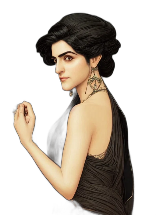dress, jewelry, photorealistic, concept art transparent PNG cut-out
