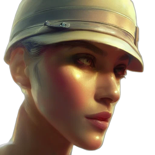 face, hat, jewelry, crown, photorealistic, concept art, 3d render, fantasy art transparent PNG cut-out