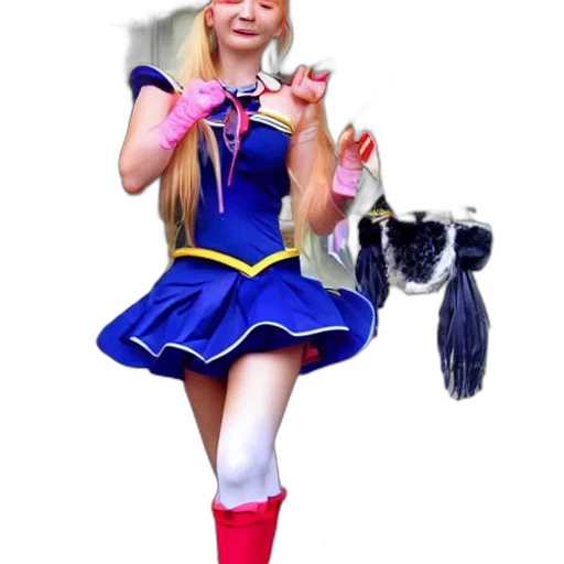 dress, shoes, staff, robot transparent PNG cut-out