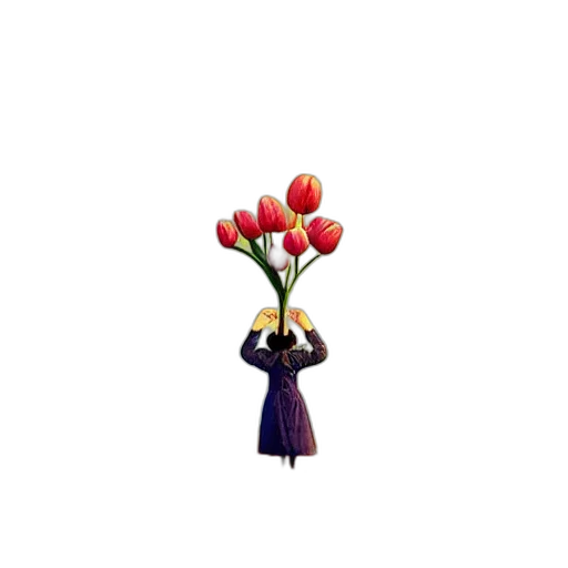 flower, crown, staff, jewelry transparent PNG cut-out