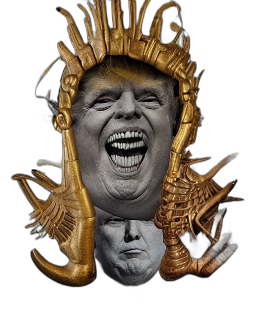 crown, mask, creature, hat, presidential, portrait, donald, trump transparent PNG cut-out