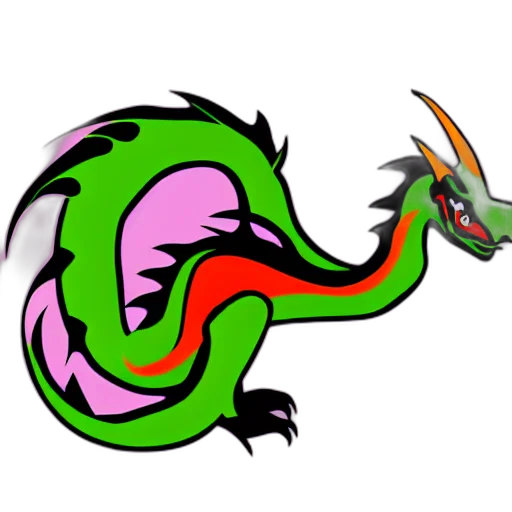 dragon, staff, creature, animal transparent PNG cut-out