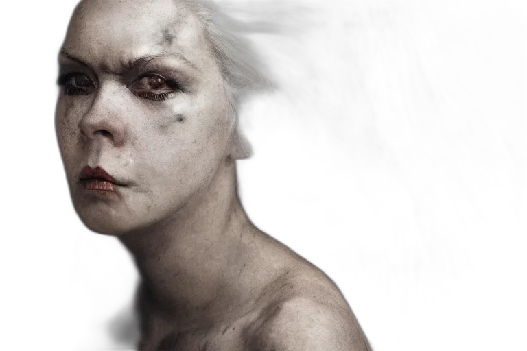 face, creature, mask, photorealistic, concept art, fantasy art, comic book art, brutalist transparent PNG cut-out