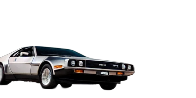 car, concept art, photorealistic, 3d render, single, delorean, dodge, charger transparent PNG cut-out