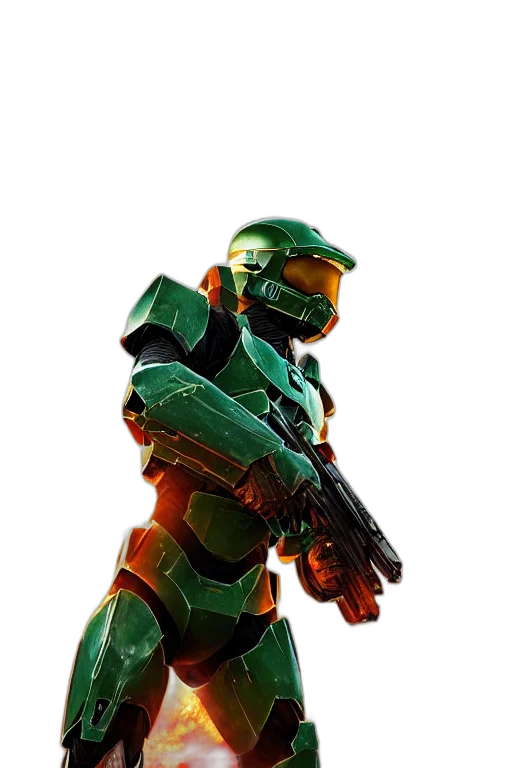 robot, weapon, concept art, 3d render transparent PNG cut-out