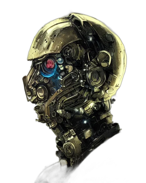 robot, mask, face, weapon transparent PNG cut-out