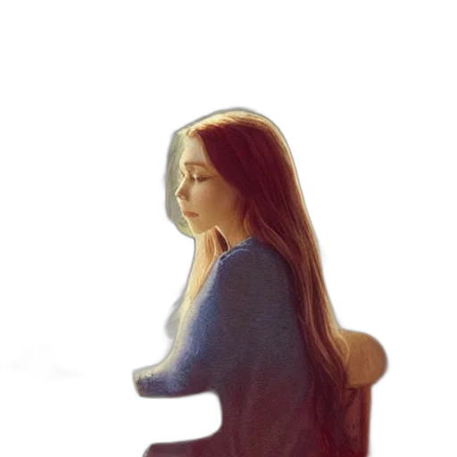 dress, hair, face, robot transparent PNG cut-out