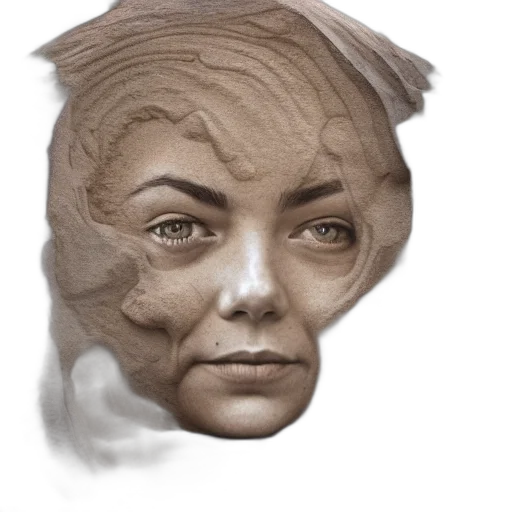 face, mask, creature, crown, photorealistic, concept art, fantasy art, 3d render transparent PNG cut-out