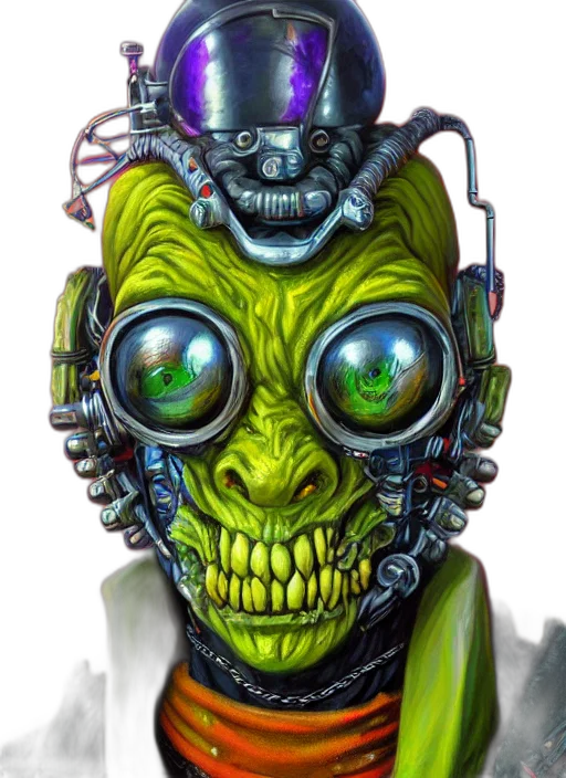 robot, mask, face, cyberpunk transparent PNG cut-out