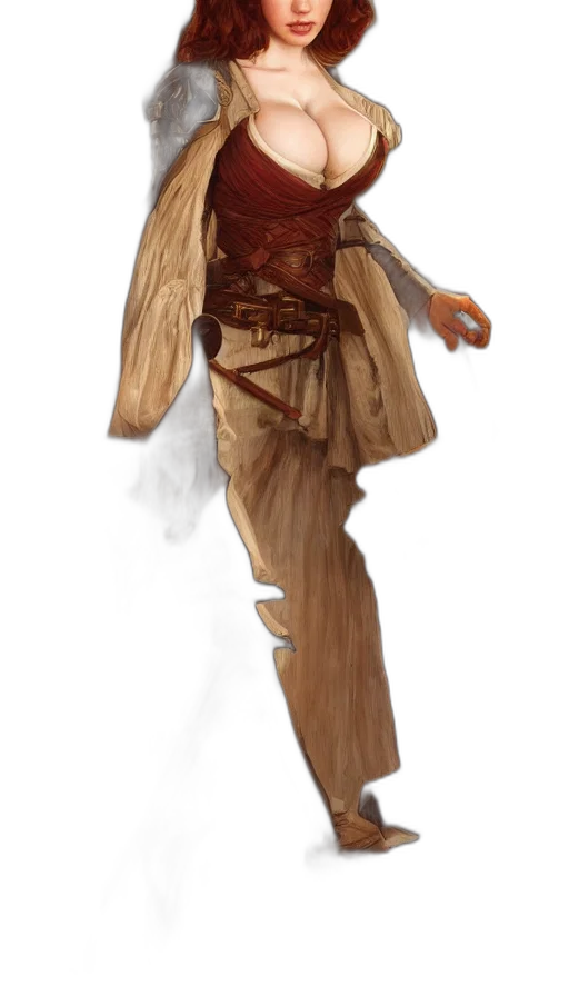 staff, creature, mask, dress transparent PNG cut-out