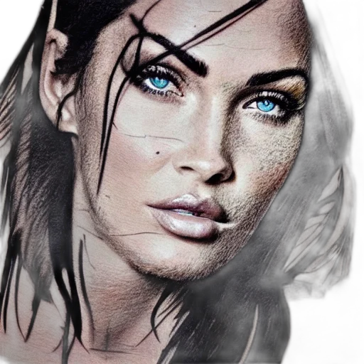 face, photorealistic, fantasy art, comic book art transparent PNG cut-out