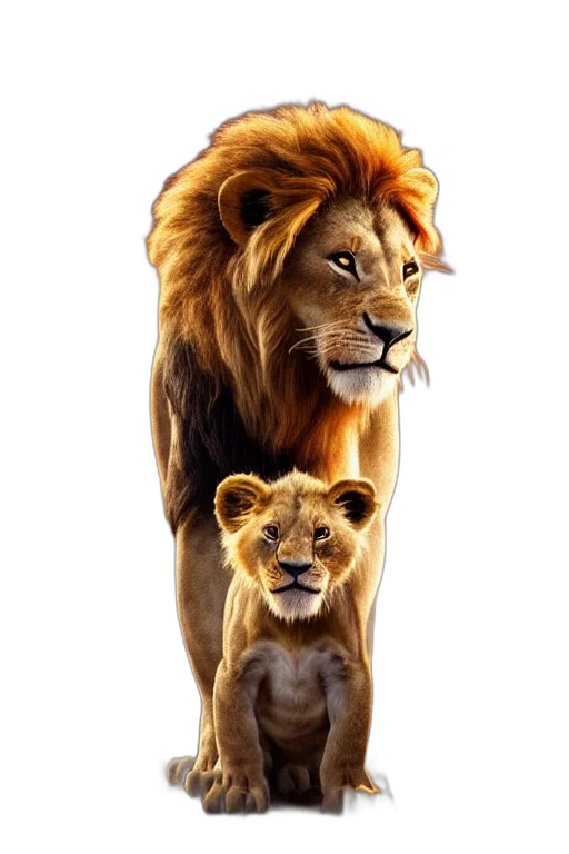 crown, animal, oil painting, photorealistic transparent PNG cut-out