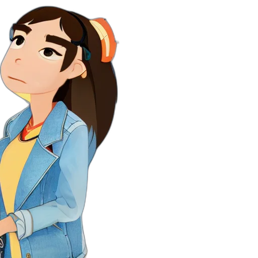 jacket, staff, cartoon, 3d render transparent PNG cut-out