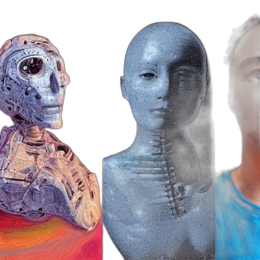 mask, face, robot, photorealistic transparent PNG cut-out