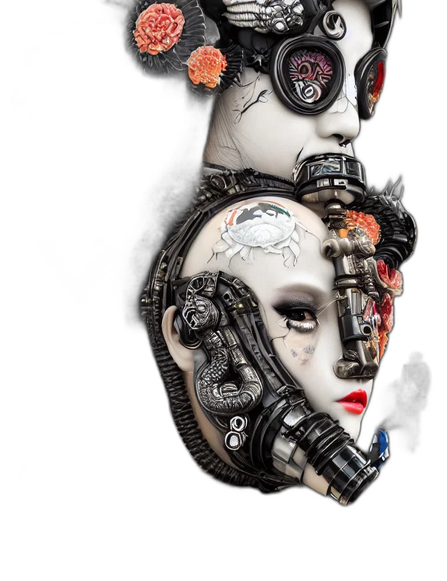 mask, robot, face, jewelry transparent PNG cut-out