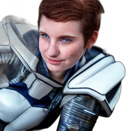 robot, weapon, face, jacket transparent PNG cut-out