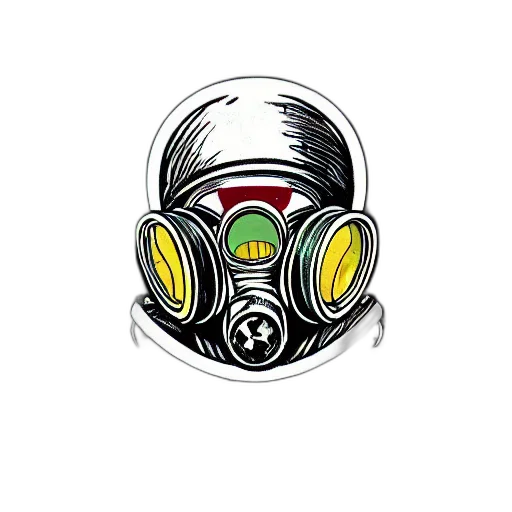 mask, concept art, comic book art, cyberpunk, pixel art, elf, gas, stoner transparent PNG cut-out