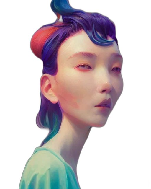 face, robot, mask, creature, concept art, photorealistic, 3d render, fantasy art transparent PNG cut-out