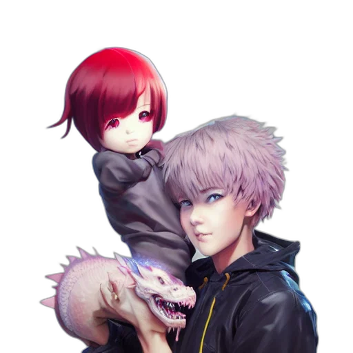 creature, dragon, animal, pixel art transparent PNG cut-out