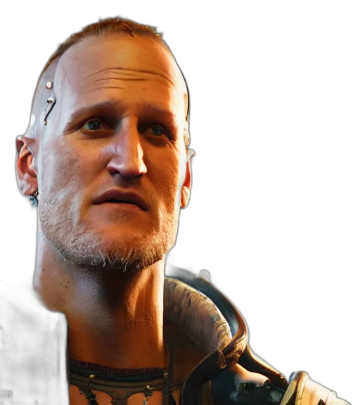face, jacket, photorealistic, concept art, 3d render, cyberpunk, charismatic, rugged transparent PNG cut-out