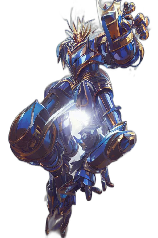 robot, weapon, sword, dragon, concept art, fantasy art, 3d render, blue transparent PNG cut-out