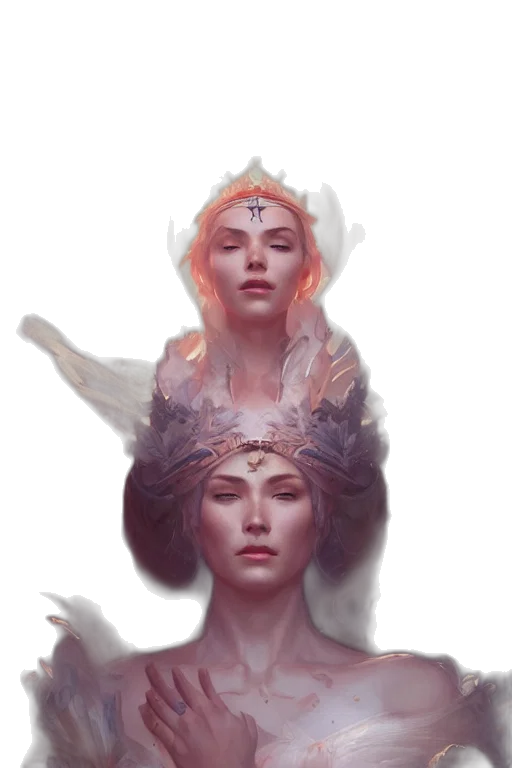 crown, face, mask, creature, fantasy art, concept art, photorealistic, oil painting transparent PNG cut-out