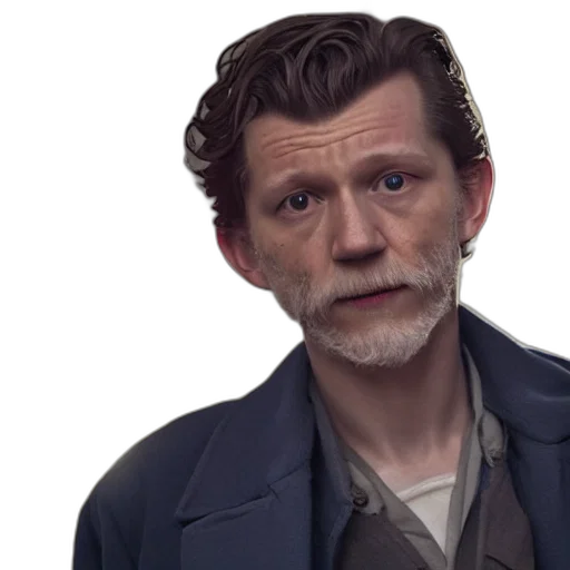 face, jacket, concept art, 3d render, photorealistic, cartoon, tom, holland transparent PNG cut-out