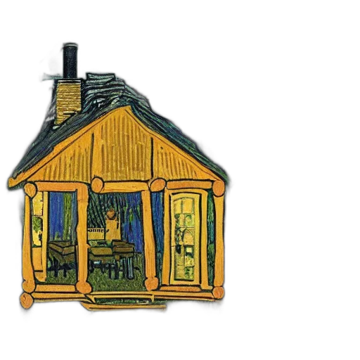 building, furniture, 3d render, concept art, pixel art, log, cabin, forest transparent PNG cut-out