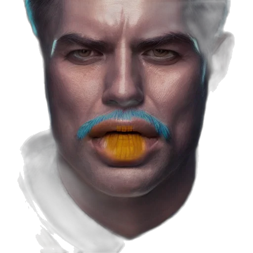 face, mask, staff, creature, photorealistic, concept art, fantasy art, cyberpunk transparent PNG cut-out