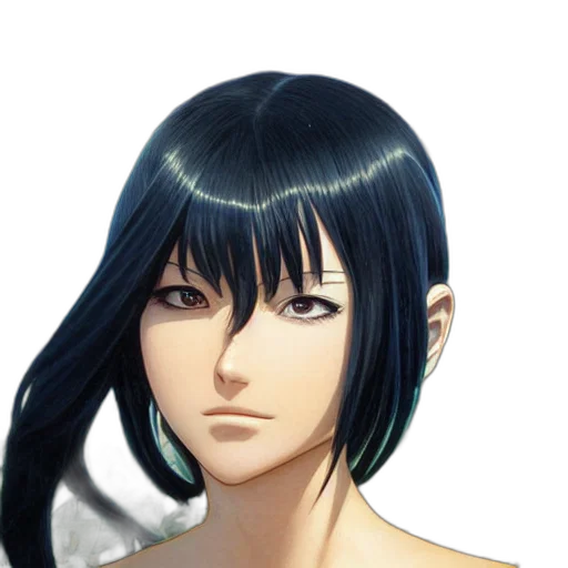 face, mask, hair, crown, photorealistic, anime, 3d render, concept art transparent PNG cut-out