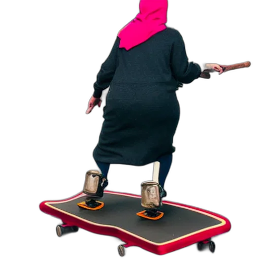robot, dress, hat, creature transparent PNG cut-out