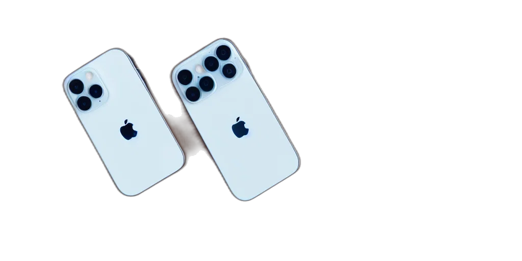 3d render, concept art, blue, iphone transparent PNG cut-out