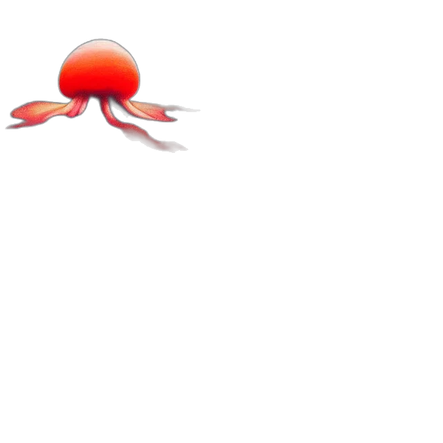 umbrella, creature, flower, hat, 3d render, concept art, pixel art, photorealistic transparent PNG cut-out