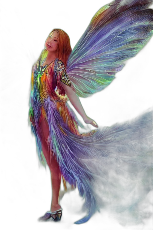 dress, creature, fantasy art, photorealistic, concept art, 3d render, colorful, pastel transparent PNG cut-out
