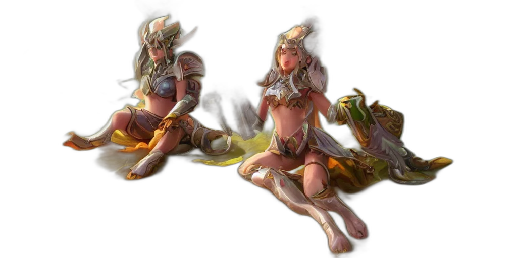 fantasy art, concept art, 3d render, pixel art transparent PNG cut-out