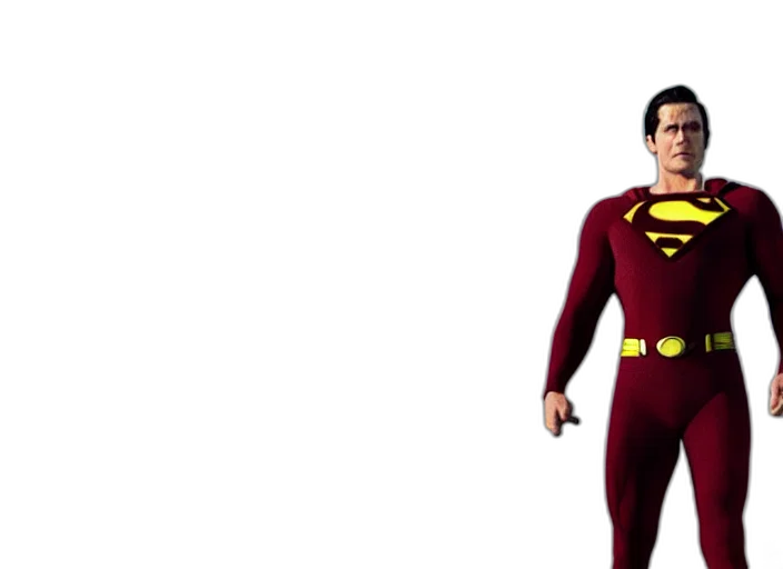 3d render, concept art, comic book art, cartoon, film, still, superman, skinny transparent PNG cut-out