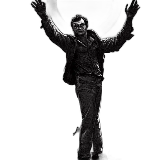 jacket, staff, photorealistic, comic book art, concept art, image, ted, bundy transparent PNG cut-out