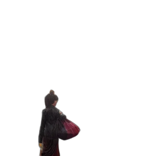dress, umbrella, jacket, staff, 3d render, concept art, photorealistic, pixel art transparent PNG cut-out