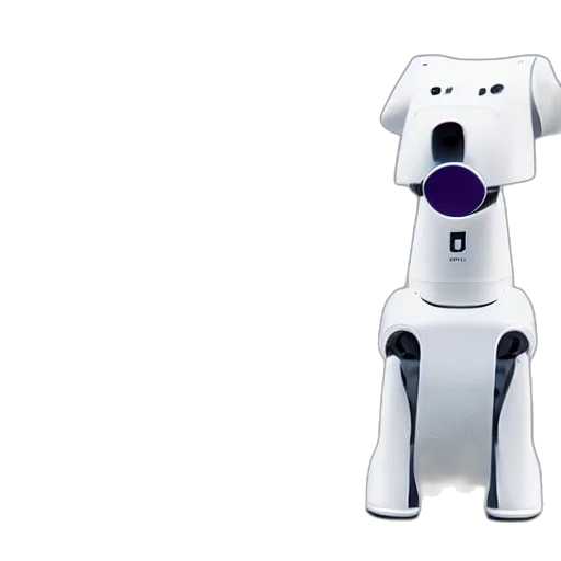robot, staff, 3d render, apple, idog, dog, concept, studio transparent PNG cut-out