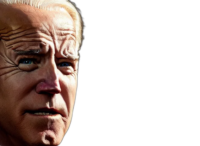 face, mask, creature, photorealistic, film, still, joe, biden transparent PNG cut-out