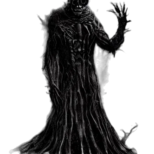 creature, mask, staff, face, concept art, comic book art, fantasy art, pencil sketch transparent PNG cut-out