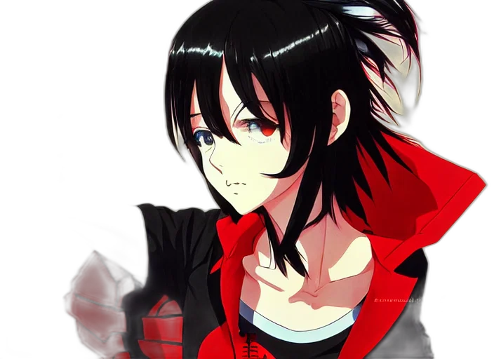 jacket, face, staff, mask, anime, pixel art, cartoon, fantasy art transparent PNG cut-out