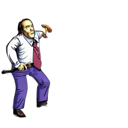 staff, concept art, pixel art, cartoon, comic book art, saul, goodman, rooster transparent PNG cut-out