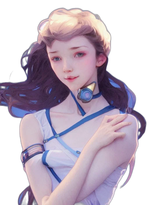 dress, robot, crown, face transparent PNG cut-out