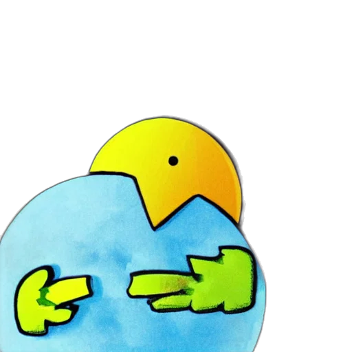 animal, mask, staff, watercolor, pixel art, cartoon, photorealistic, green transparent PNG cut-out