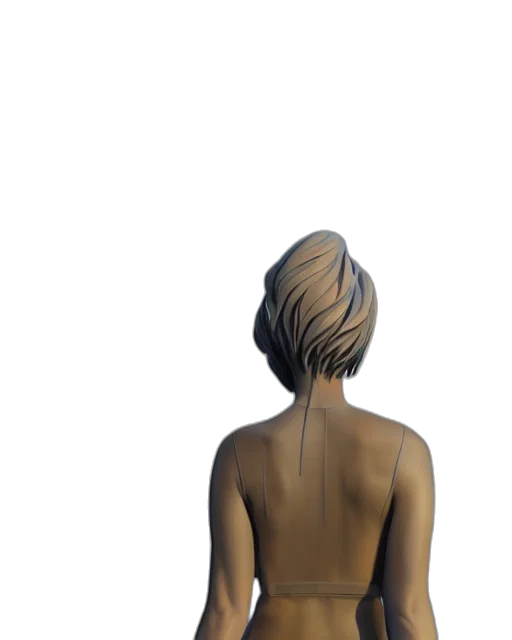 hair, dress, mask, face transparent PNG cut-out