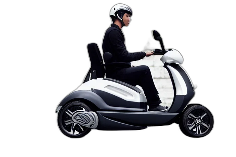 car, concept art, mobility, scooter, designed, produced, mercedes, benz transparent PNG cut-out