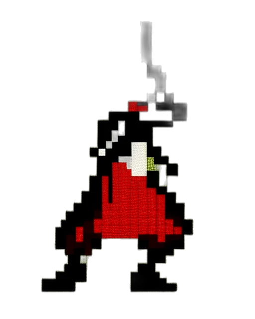 sword, staff, weapon, robot, pixel art, concept art, 3d render, fantasy art transparent PNG cut-out